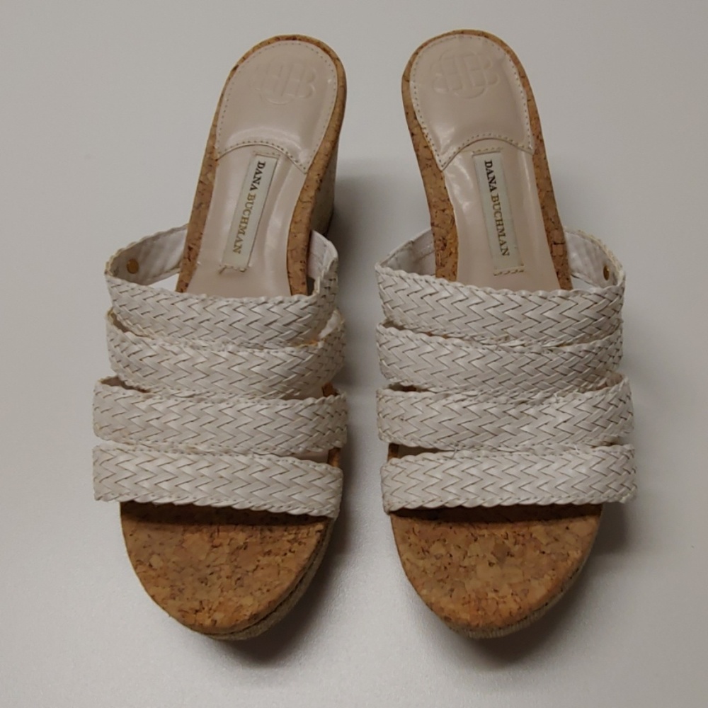 Dana Buchman White Woven Slide On Shoes!!!